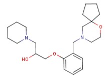 1-[2-(6-oxa-9-azaspiro[4.5]dec-9-ylmethyl)phenoxy]-3-piperidin-1-ylpropan-2-ol
