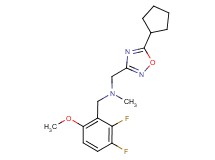 1-(5-cyclopentyl-1,2,4-oxadiazol-3-yl)-N-(2,3-difluoro-6-methoxybenzyl)-N-methylmethanamine