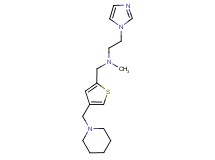 2-(1H-imidazol-1-yl)-N-methyl-N-{[4-(piperidin-1-ylmethyl)-2-thienyl]methyl}ethanamine