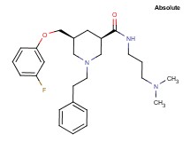(3R,5S)-N-[3-(dimethylamino)propyl]-5-[(3-fluorophenoxy)methyl]-1-(2-phenylethyl)-3-piperidinecarboxamide