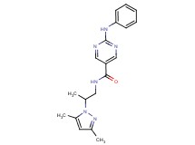 2-anilino-N-[2-(3,5-dimethyl-1H-pyrazol-1-yl)propyl]pyrimidine-5-carboxamide
