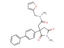 2-[3-(4-biphenylyl)-1-methyl-2,5-dioxo-3-pyrrolidinyl]-N-(2-furylmethyl)-N-methylacetamide