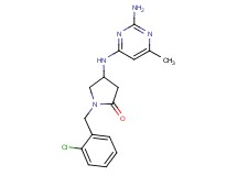 4-[(2-amino-6-methylpyrimidin-4-yl)amino]-1-(2-chlorobenzyl)pyrrolidin-2-one