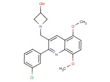 1-{[2-(3-chlorophenyl)-5,8-dimethoxy-3-quinolinyl]methyl}-3-azetidinol