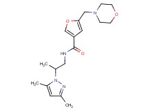 N-[2-(3,5-dimethyl-1H-pyrazol-1-yl)propyl]-5-(morpholin-4-ylmethyl)-3-furamide