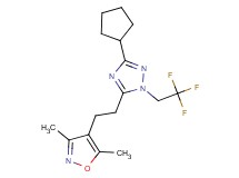 3-cyclopentyl-5-[2-(3,5-dimethylisoxazol-4-yl)ethyl]-1-(2,2,2-trifluoroethyl)-1H-1,2,4-triazole