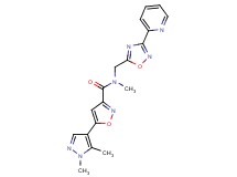 5-(1,5-dimethyl-1H-pyrazol-4-yl)-N-methyl-N-{[3-(2-pyridinyl)-1,2,4-oxadiazol-5-yl]methyl}-3-isoxazolecarboxamide