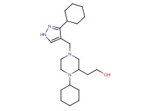 2-{1-cyclohexyl-4-[(3-cyclohexyl-1H-pyrazol-4-yl)methyl]-2-piperazinyl}ethanol