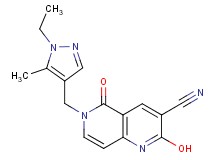 6-[(1-ethyl-5-methyl-1H-pyrazol-4-yl)methyl]-2-hydroxy-5-oxo-5,6-dihydro-1,6-naphthyridine-3-carbonitrile