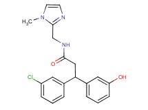 3-(3-chlorophenyl)-3-(3-hydroxyphenyl)-N-[(1-methyl-1H-imidazol-2-yl)methyl]propanamide