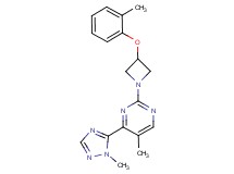 5-methyl-2-[3-(2-methylphenoxy)azetidin-1-yl]-4-(1-methyl-1H-1,2,4-triazol-5-yl)pyrimidine