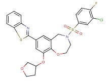 7-(1,3-benzothiazol-2-yl)-4-[(3-chloro-4-fluorophenyl)sulfonyl]-9-(tetrahydro-3-furanyloxy)-2,3,4,5-tetrahydro-1,4-benzoxazepine