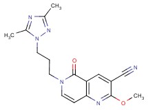 6-[3-(3,5-dimethyl-1H-1,2,4-triazol-1-yl)propyl]-2-methoxy-5-oxo-5,6-dihydro-1,6-naphthyridine-3-carbonitrile