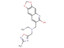 7-({ethyl[(3-methyl-1,2,4-oxadiazol-5-yl)methyl]amino}methyl)[1,3]dioxolo[4,5-g]quinolin-6-ol