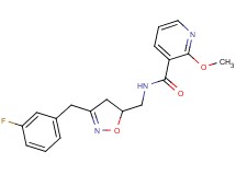N-{[3-(3-fluorobenzyl)-4,5-dihydro-5-isoxazolyl]methyl}-2-methoxynicotinamide
