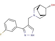 (8-syn)-3-{[3-(3-fluorophenyl)-1H-pyrazol-4-yl]methyl}-3-azabicyclo[3.2.1]octan-8-ol