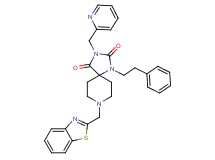 8-(1,3-benzothiazol-2-ylmethyl)-1-(2-phenylethyl)-3-(2-pyridinylmethyl)-1,3,8-triazaspiro[4.5]decane-2,4-dione