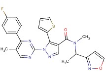1-[4-(4-fluorophenyl)-5-methyl-2-pyrimidinyl]-N-[1-(3-isoxazolyl)ethyl]-N-methyl-5-(2-thienyl)-1H-pyrazole-4-carboxamide