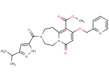 methyl 3-[(3-isopropyl-1H-pyrazol-5-yl)carbonyl]-7-oxo-9-(2-pyridinylmethoxy)-1,2,3,4,5,7-hexahydropyrido[1,2-d][1,4]diazepine-10-carboxylate