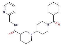 1'-(cyclohexylcarbonyl)-N-(pyridin-2-ylmethyl)-1,4'-bipiperidine-3-carboxamide