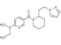 N-ethyl-N-methyl-5-({2-[2-(1H-pyrazol-1-yl)ethyl]-1-piperidinyl}carbonyl)-2-pyridinamine