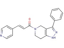 3-phenyl-5-[(2E)-3-(4-pyridinyl)-2-propenoyl]-4,5,6,7-tetrahydro-1H-pyrazolo[4,3-c]pyridine trifluoroacetate