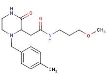 N-(3-methoxypropyl)-2-[1-(4-methylbenzyl)-3-oxo-2-piperazinyl]acetamide