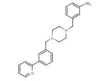 1-(3-methylbenzyl)-4-[3-(2-pyridinyl)benzyl]piperazine
