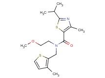 2-isopropyl-N-(2-methoxyethyl)-4-methyl-N-[(3-methyl-2-thienyl)methyl]-1,3-thiazole-5-carboxamide