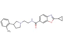 2-cyclopropyl-N-{2-[3-(2-methylphenyl)-1-pyrrolidinyl]ethyl}-1,3-benzoxazole-6-carboxamide