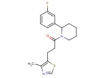 2-(3-fluorophenyl)-1-[3-(4-methyl-1,3-thiazol-5-yl)propanoyl]piperidine