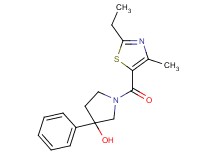 1-[(2-ethyl-4-methyl-1,3-thiazol-5-yl)carbonyl]-3-phenylpyrrolidin-3-ol