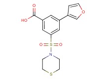 3-(3-furyl)-5-(thiomorpholin-4-ylsulfonyl)benzoic acid