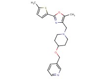 3-{[(1-{[5-methyl-2-(5-methyl-2-thienyl)-1,3-oxazol-4-yl]methyl}-4-piperidinyl)oxy]methyl}pyridine
