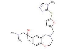 1-(dimethylamino)-2-[4-({5-[(4-methyl-4H-1,2,4-triazol-3-yl)thio]-2-furyl}methyl)-2,3,4,5-tetrahydro-1,4-benzoxazepin-7-yl]-2-propanol