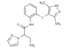N-{2-[(3,5-dimethyl-1H-pyrazol-4-yl)thio]phenyl}-2-(1H-pyrazol-1-yl)butanamide