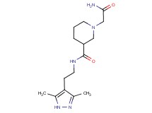1-(2-amino-2-oxoethyl)-N-[2-(3,5-dimethyl-1H-pyrazol-4-yl)ethyl]piperidine-3-carboxamide
