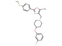 4-(3-fluorophenoxy)-1-({5-methyl-2-[4-(methylthio)phenyl]-1,3-oxazol-4-yl}methyl)piperidine