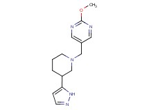 2-methoxy-5-{[3-(1H-pyrazol-5-yl)piperidin-1-yl]methyl}pyrimidine