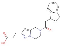 3-[5-(2,3-dihydro-1H-inden-1-ylacetyl)-4,5,6,7-tetrahydropyrazolo[1,5-a]pyrazin-2-yl]propanoic acid