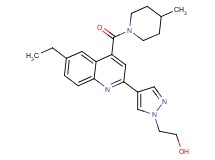 2-(4-{6-ethyl-4-[(4-methylpiperidin-1-yl)carbonyl]quinolin-2-yl}-1H-pyrazol-1-yl)ethanol