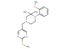 5-{[4-(2-methoxyphenyl)-3,3-dimethyl-1-piperazinyl]methyl}-2-(methylthio)pyrimidine