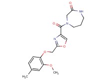 4-({2-[(2-methoxy-4-methylphenoxy)methyl]-1,3-oxazol-4-yl}carbonyl)-1,4-diazepan-2-one