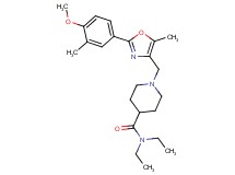 N,N-diethyl-1-{[2-(4-methoxy-3-methylphenyl)-5-methyl-1,3-oxazol-4-yl]methyl}-4-piperidinecarboxamide