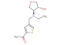 1-[4-({ethyl[(3S*,4R*)-4-hydroxytetrahydrofuran-3-yl]amino}methyl)-2-thienyl]ethanone