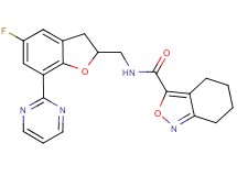 N-[(5-fluoro-7-pyrimidin-2-yl-2,3-dihydro-1-benzofuran-2-yl)methyl]-4,5,6,7-tetrahydro-2,1-benzisoxazole-3-carboxamide
