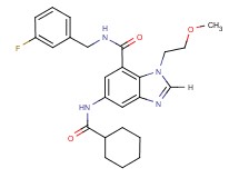 5-[(cyclohexylcarbonyl)amino]-N-(3-fluorobenzyl)-1-(2-methoxyethyl)-1H-benzimidazole-7-carboxamide