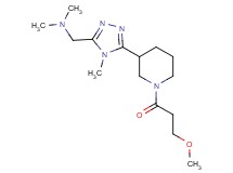 ({5-[1-(3-methoxypropanoyl)piperidin-3-yl]-4-methyl-4H-1,2,4-triazol-3-yl}methyl)dimethylamine