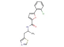 5-(2-chlorophenyl)-N-[1-methyl-2-(1,3-thiazol-5-yl)ethyl]-2-furamide