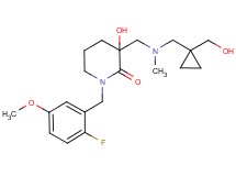 1-(2-fluoro-5-methoxybenzyl)-3-hydroxy-3-{[{[1-(hydroxymethyl)cyclopropyl]methyl}(methyl)amino]methyl}piperidin-2-one